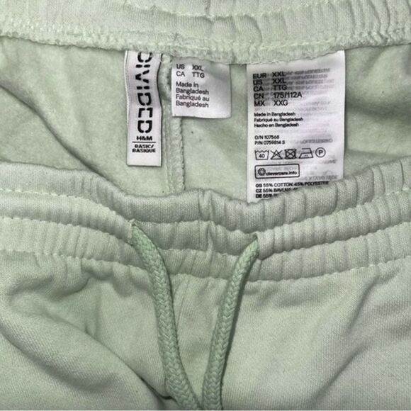Women’s sweatpants H&M Cinched bottoms, pockets size XXL pastel green - Picture 2 of 11